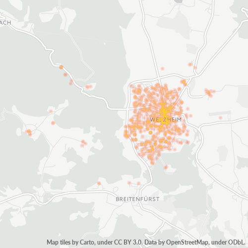 Heatmap für plz 73642