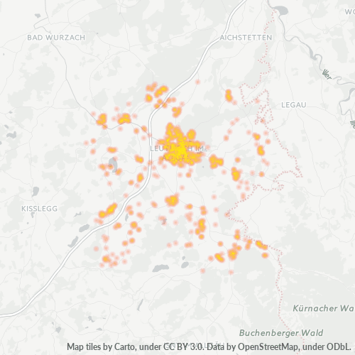 Heatmap für plz 88299