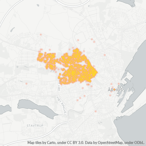 8210 Heatmap over forretningstæthed