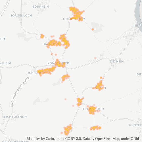 Heatmap für plz 55278