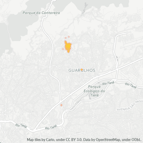 07083-000 Mapa de calor de densidad empresarial