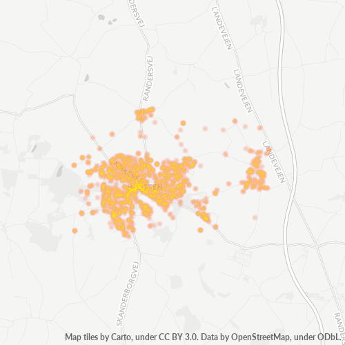 8370 Heatmap over forretningstæthed