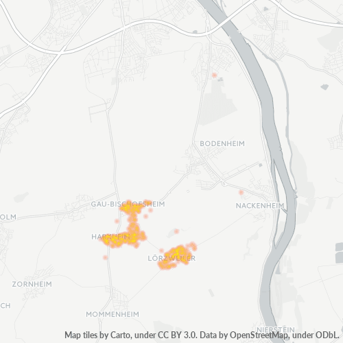 Heatmap für plz 55296