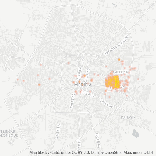97160 Mapa de calor de densidad empresarial