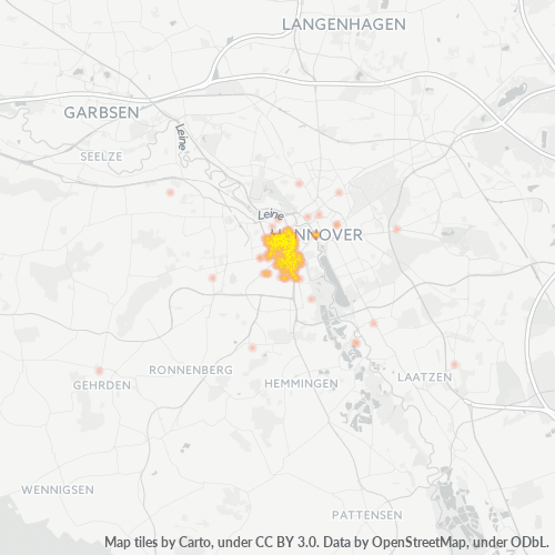 Heatmap für plz 30449