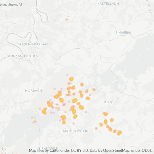 Heatmap für plz 55758