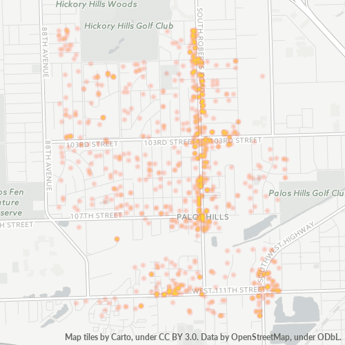 60465 Business Density Heatmap