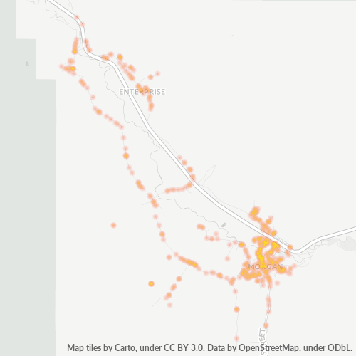 84050 Business Density Heatmap