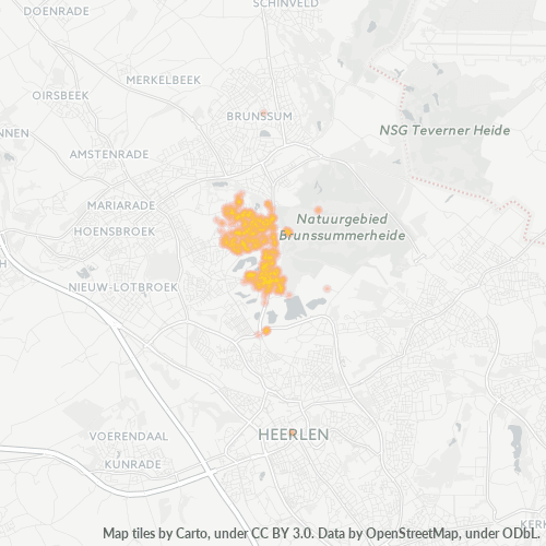 Heatmap voor postcode 6414